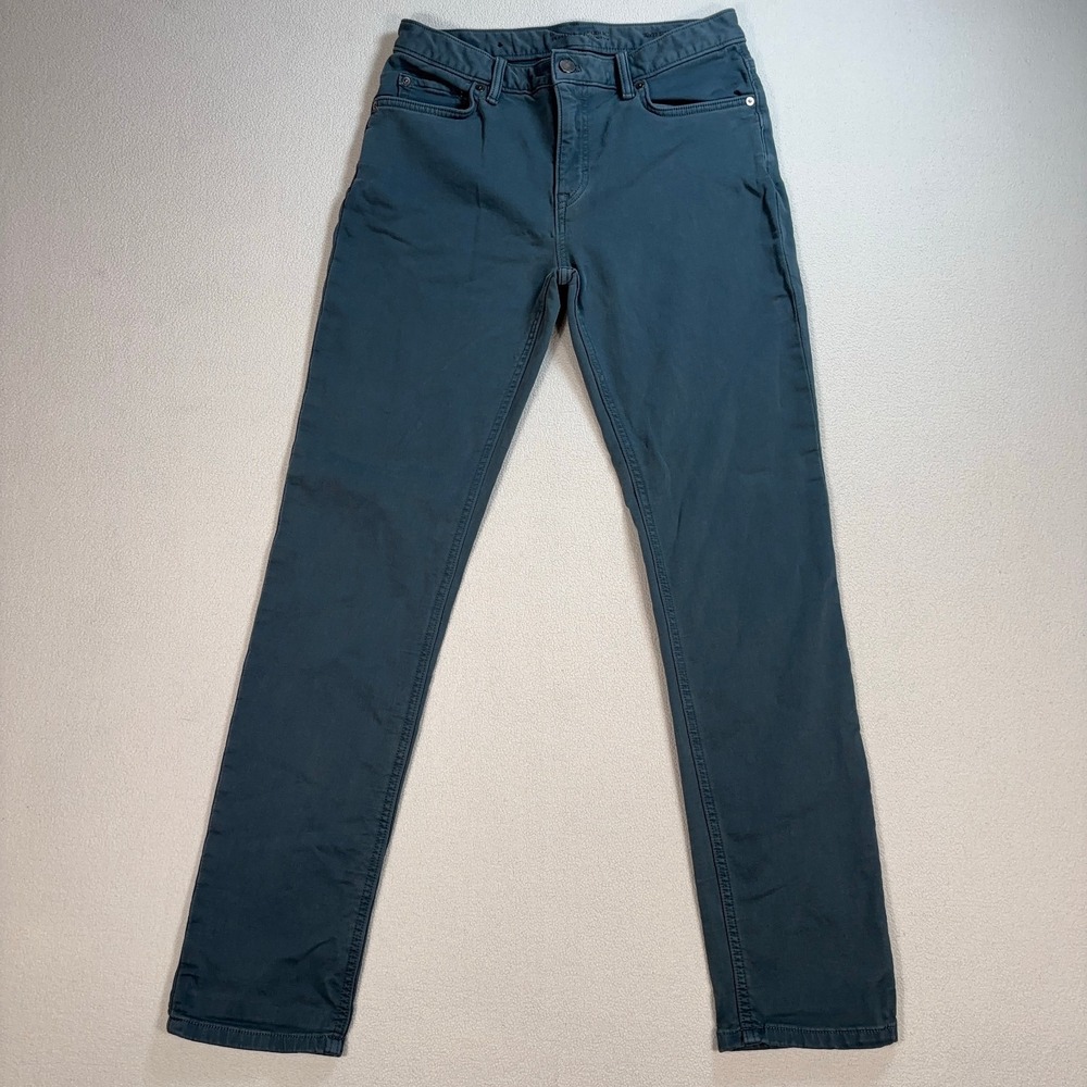 Banana Republic 5-Pocket Traveler Pants Men 30x31 Blue Gray Slim Stretch Tapered
